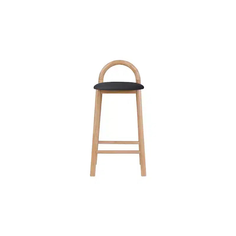 Rubberwood Faux Leather Upholstered Counter Stool 27" Seat Height