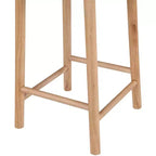 Tabouret de comptoir en similicuir et hévéa, hauteur d'assise 68,5 cm