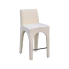 Meridian Furniture,Gramercy Beige Linen Textured Fabric Stool