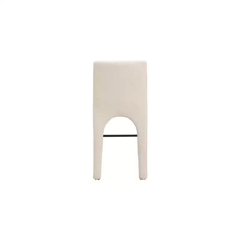Wood Linen Upholstered Counter Stool 26.5" Seat Height