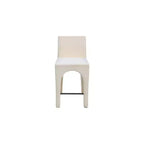 Tabouret de comptoir en bois et lin, hauteur d'assise 67,3 cm