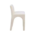 Tabouret de comptoir en bois et lin, hauteur d'assise 67,3 cm