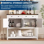 Console de ferme en MDF avec 4 portes et 2 tiroirs 120 cm (47,2 po) L