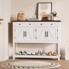 Console de ferme en MDF avec 4 portes et 2 tiroirs 120 cm (47,2 po) L