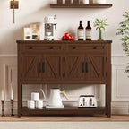 Console de ferme en MDF avec 4 portes et 2 tiroirs 120 cm (47,2 po) L