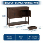 Console de ferme en MDF avec 4 portes et 2 tiroirs 120 cm (47,2 po) L