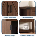 Console de ferme en MDF avec 4 portes et 2 tiroirs 120 cm (47,2 po) L