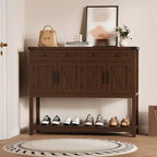 Console de ferme en MDF avec 4 portes et 2 tiroirs 120 cm (47,2 po) L