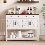 Console de ferme en MDF avec 4 portes et 2 tiroirs 120 cm (47,2 po) L