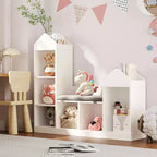 Étagère à livres et organiseur de jouets pour enfants en MDF avec siège