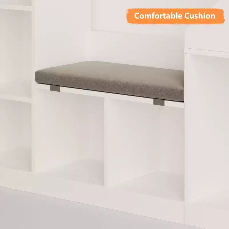 MDF Kids Bookcase and Toy Storage Organizer with Seat