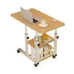 Small Mobile Standing Desk, Adjustable Height Portable Rolling Desk, Tiltable Desk C Shaped End Table For Couch, Hospital Table Laptop Stand