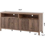 Armoire de rangement à 3 étagères en aggloméré avec portes 167 cm H