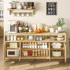Armoire de rangement à 3 étagères en aggloméré avec portes 167 cm H