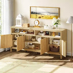Armoire de rangement à 3 étagères en aggloméré avec portes 167 cm H