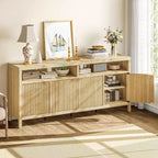 Armoire de rangement à 3 étagères en aggloméré avec portes 167 cm H