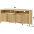 Armoire de rangement à 3 étagères en aggloméré avec portes 167 cm H