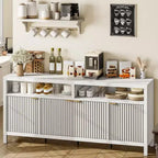 Armoire de rangement à 3 étagères en aggloméré avec portes 167 cm H