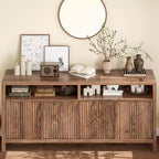 Armoire de rangement à 3 étagères en aggloméré avec portes 167 cm H