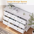 Commode en bois massif à 7 tiroirs