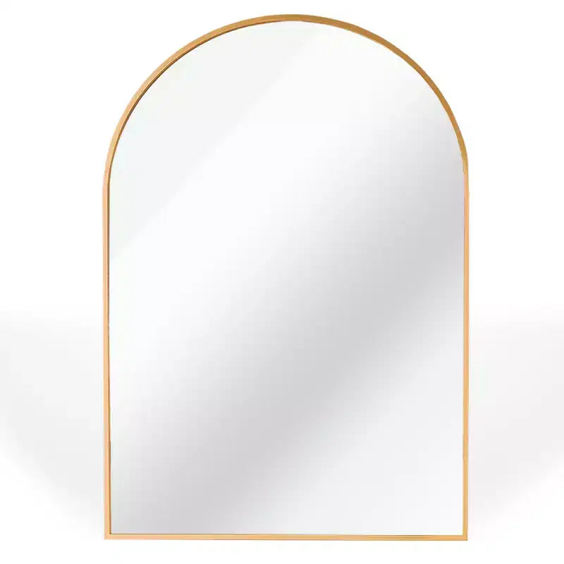 Aluminum Alloy Arched Wall Mirror Gold 20"W x 30"H
