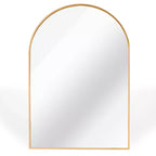 Miroir Mural Arqué en Alliage d'Aluminium Doré 20"L x 30"H