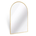 Miroir Mural Arqué en Alliage d'Aluminium Doré 20"L x 30"H