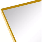 Miroir Mural Arqué en Alliage d'Aluminium Doré 20"L x 30"H