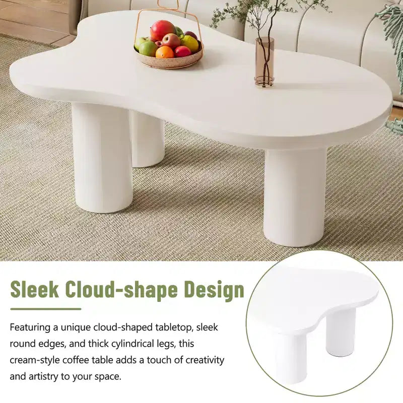MDF Cloud-Shape 3-Leg Coffee Table