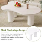 Table basse 3 pieds en MDF en forme de nuage