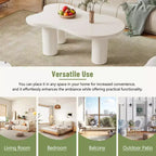 Table basse 3 pieds en MDF en forme de nuage