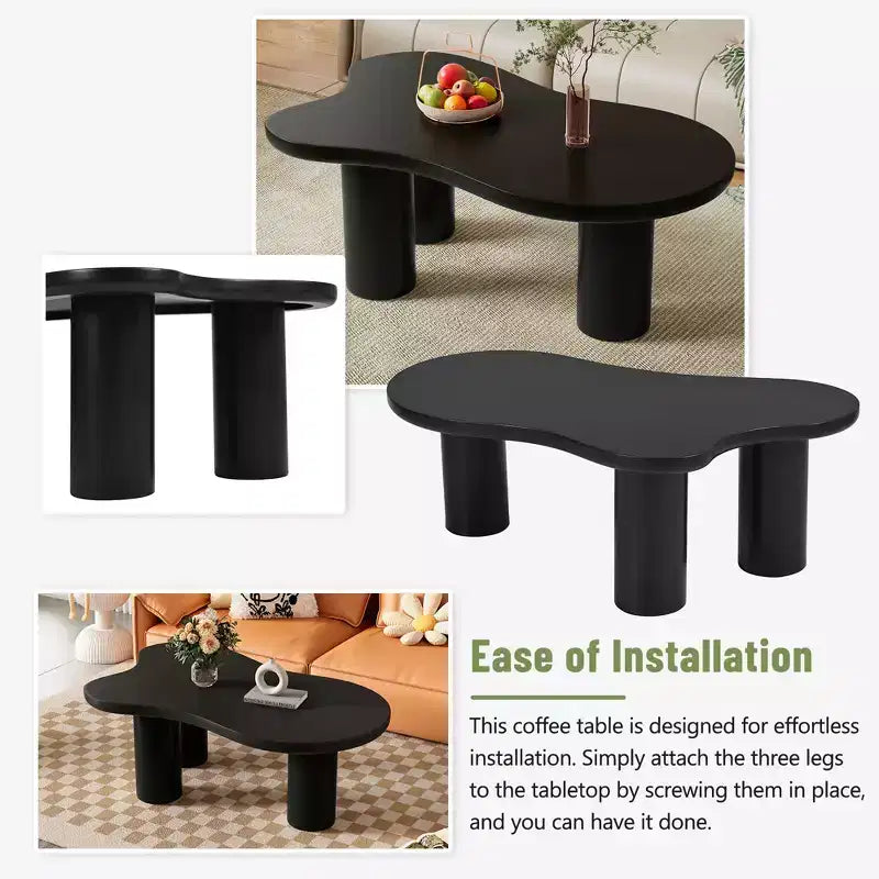 MDF Cloud-Shape 3-Leg Coffee Table