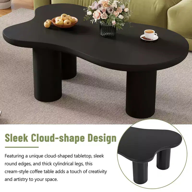 MDF Cloud-Shape 3-Leg Coffee Table