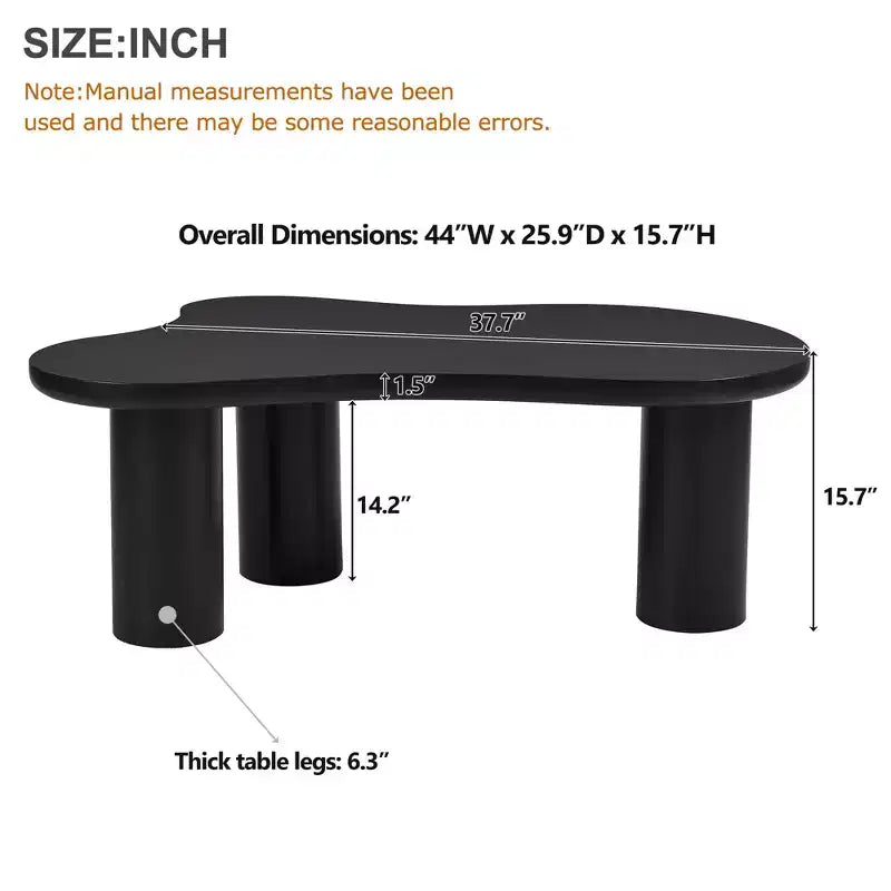 MDF Cloud-Shape 3-Leg Coffee Table