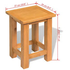 Table d'appoint en chêne massif 27 cm (L) x 24 cm (P) x 37 cm (H)