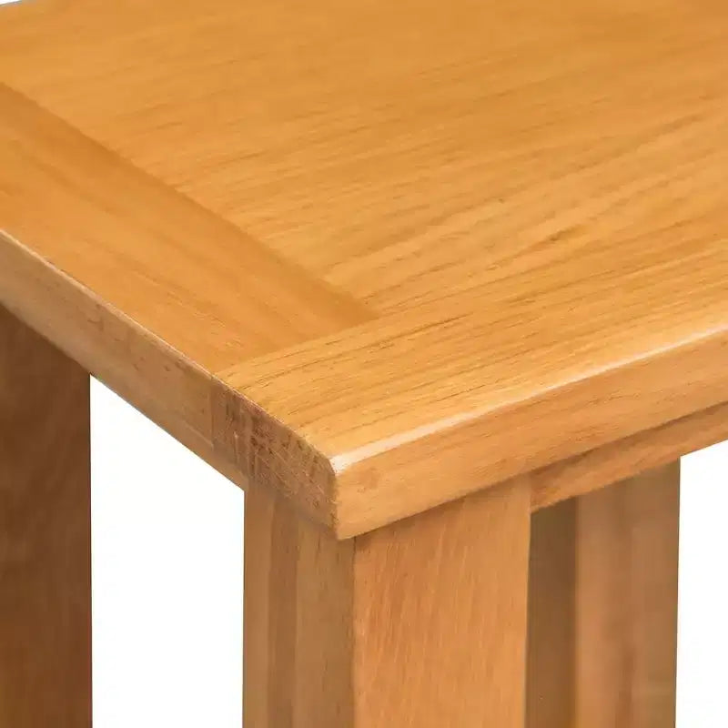 Solid Oak Wood End Table 10.6"W x 9.4"D x 14.6"H