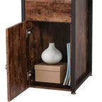Bureau informatique en bois avec tiroir, armoire de rangement et étagère à livres
