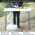 Polyethylene Outdoor Folding Fish Cleaning Table with Drainage Hose