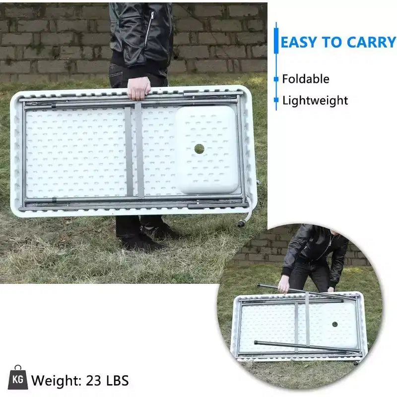 Polyethylene Outdoor Folding Fish Cleaning Table with Drainage Hose