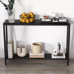 Console étroite à 2 niveaux en bois avec rangement 43"L