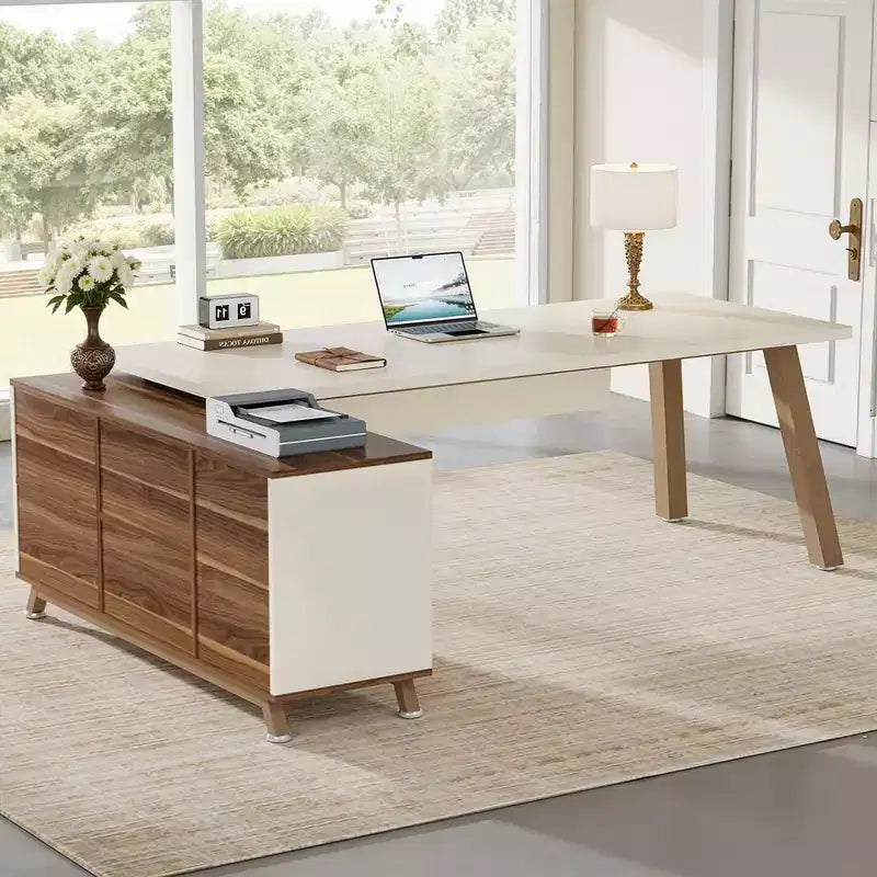 E0 Grade Board L-Shaped Desk 71"L x 55"W