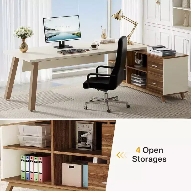E0 Grade Board L-Shaped Desk 71"L x 55"W
