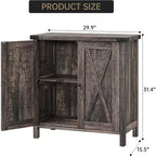 Buffet en bois 2 portes avec étagères réglables