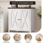 Buffet en bois 2 portes avec étagères réglables
