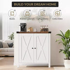 Buffet en bois 2 portes avec étagères réglables