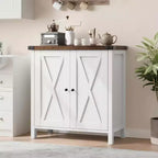 Buffet en bois 2 portes avec étagères réglables