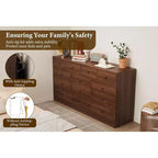 Commode 12 tiroirs en MDF 155 cm (L) x 40 cm (P) x 80 cm (H)