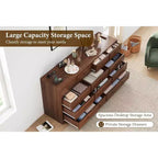 Commode 12 tiroirs en MDF 155 cm (L) x 40 cm (P) x 80 cm (H)