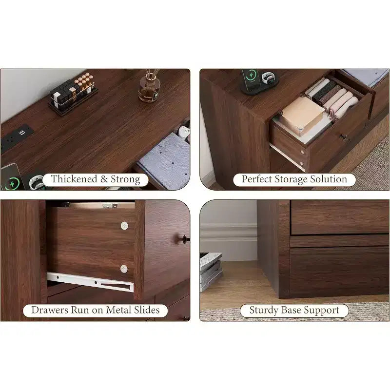MDF 12-Drawer Dresser Chest 61"W x 15.7"D x 31.4"H