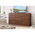 Commode 12 tiroirs en MDF 155 cm (L) x 40 cm (P) x 80 cm (H)
